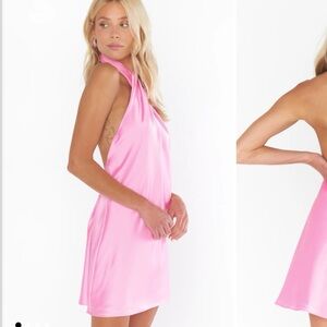 Show me your mumu Pink Halter Mini Dress